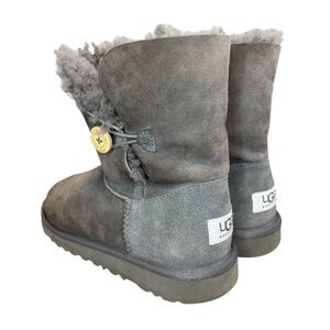 UGG Bailey Button ll Charcoal Boots with Wooden Button Closure